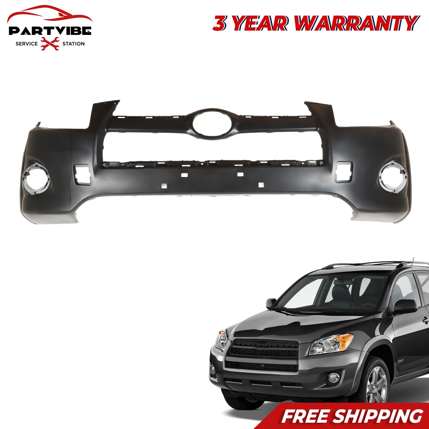 Bumper Cover For 2009 10 11 2012 Toyota RAV4 Limited Model Primed Front Bumper Cover For 2009 10 11 2012 Toyota RAV4 Limited Model Primed Front