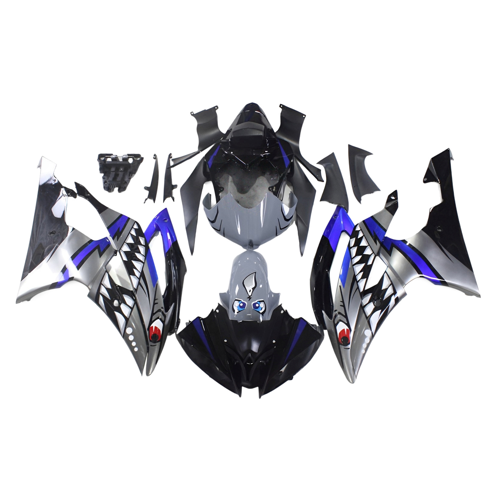 Injection Full Bodywork Fairing Kit For Yamaha YZF R6 2008-15 2016 Bodykit Shark