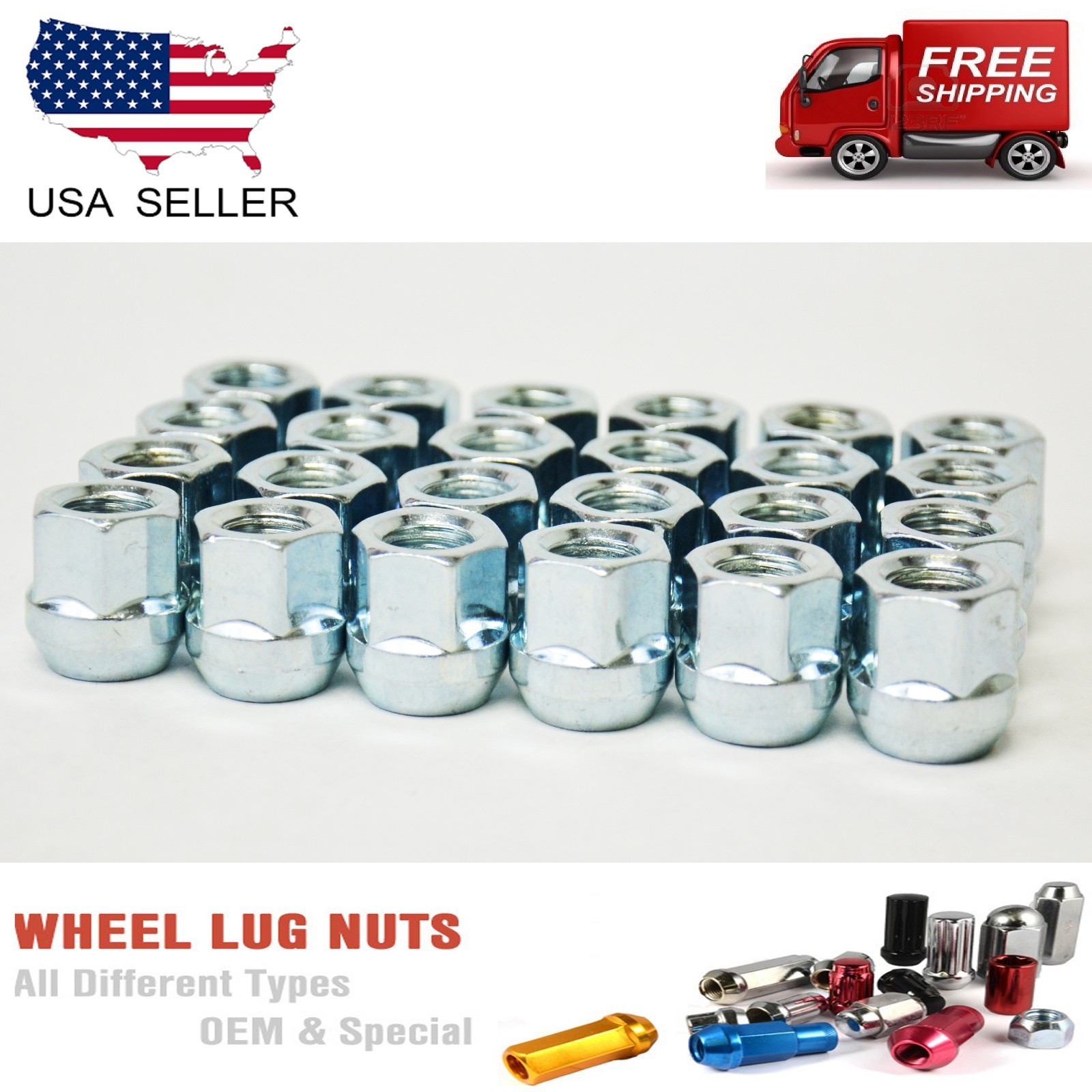 24 PCs 12X1.5 OPEN END BULGE ACORN LUG NUTS 24 PCs 12X1.5 OPEN END BULGE ACORN LUG NUTS