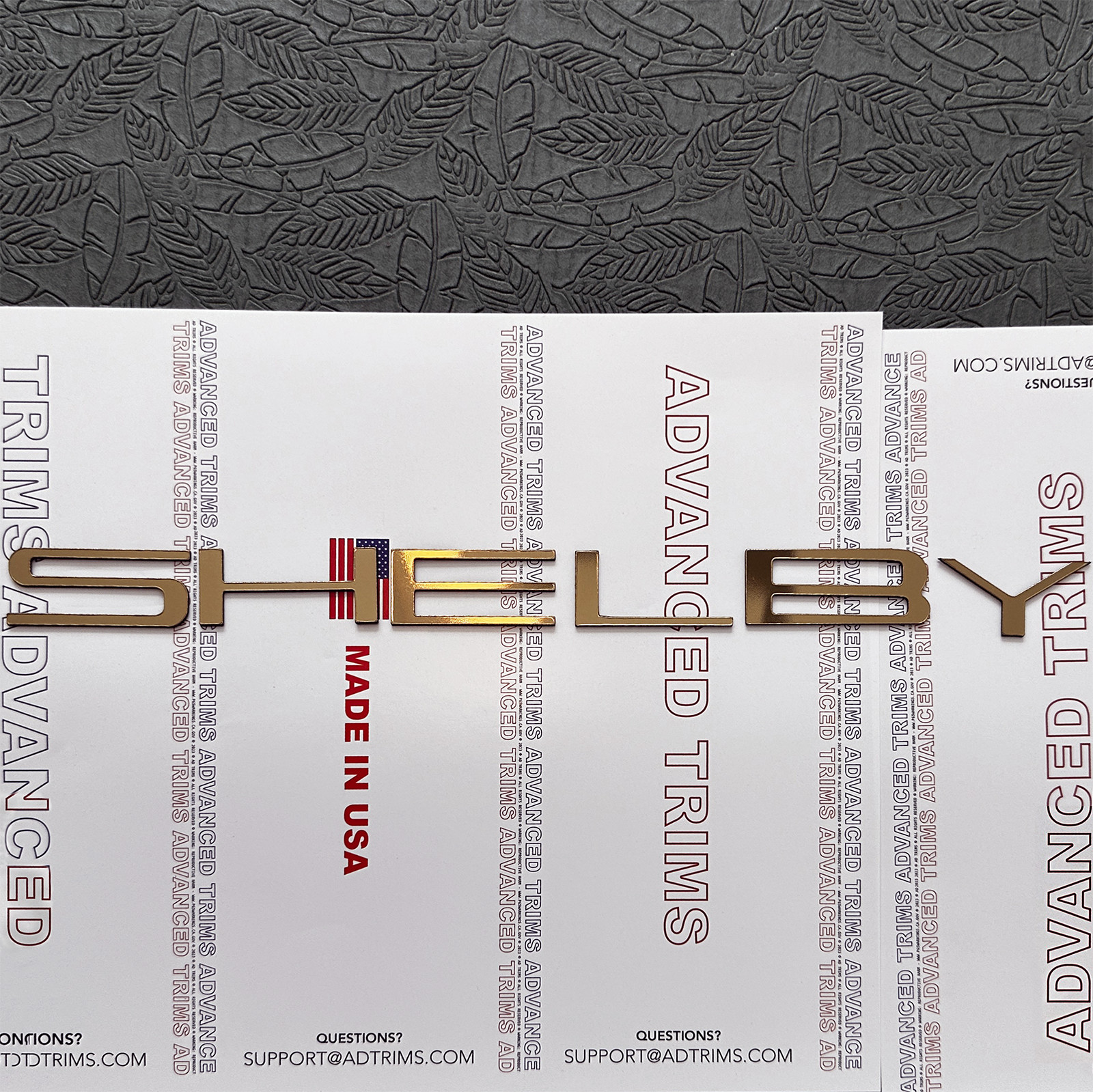FITS SHELBY+GT500 SPOILER SPLITTER BUMPER GOLD PLASTIC LETTER INSERTS 2020-2026