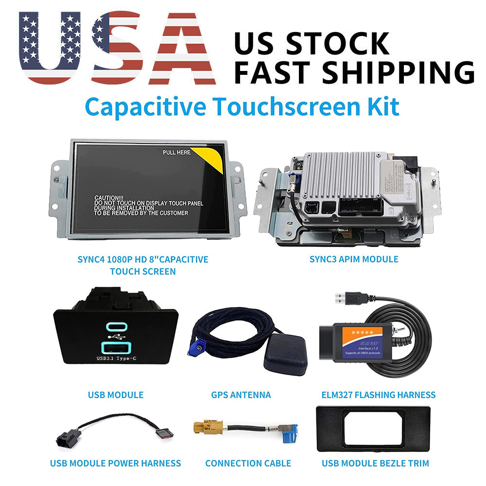 Factory SYNC 2 to SYNC 3 Upgrade Kit 3.4 for Ford Sync3 SYNC4 1080P Carplay USA