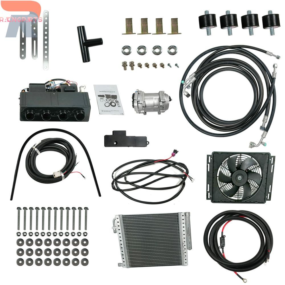 12V Electric Cool & Heat Universal Underdash Air Conditioner DC Auto Car A/C 63A