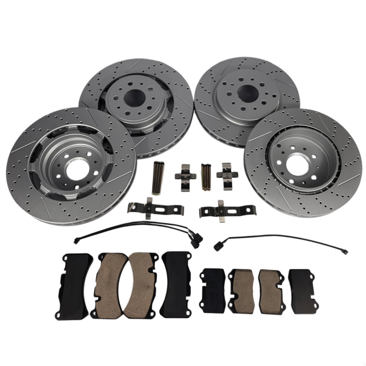 For Maserati GranTurismo Gt front rear brake pads & rotors LOW DUST US SHIPPING