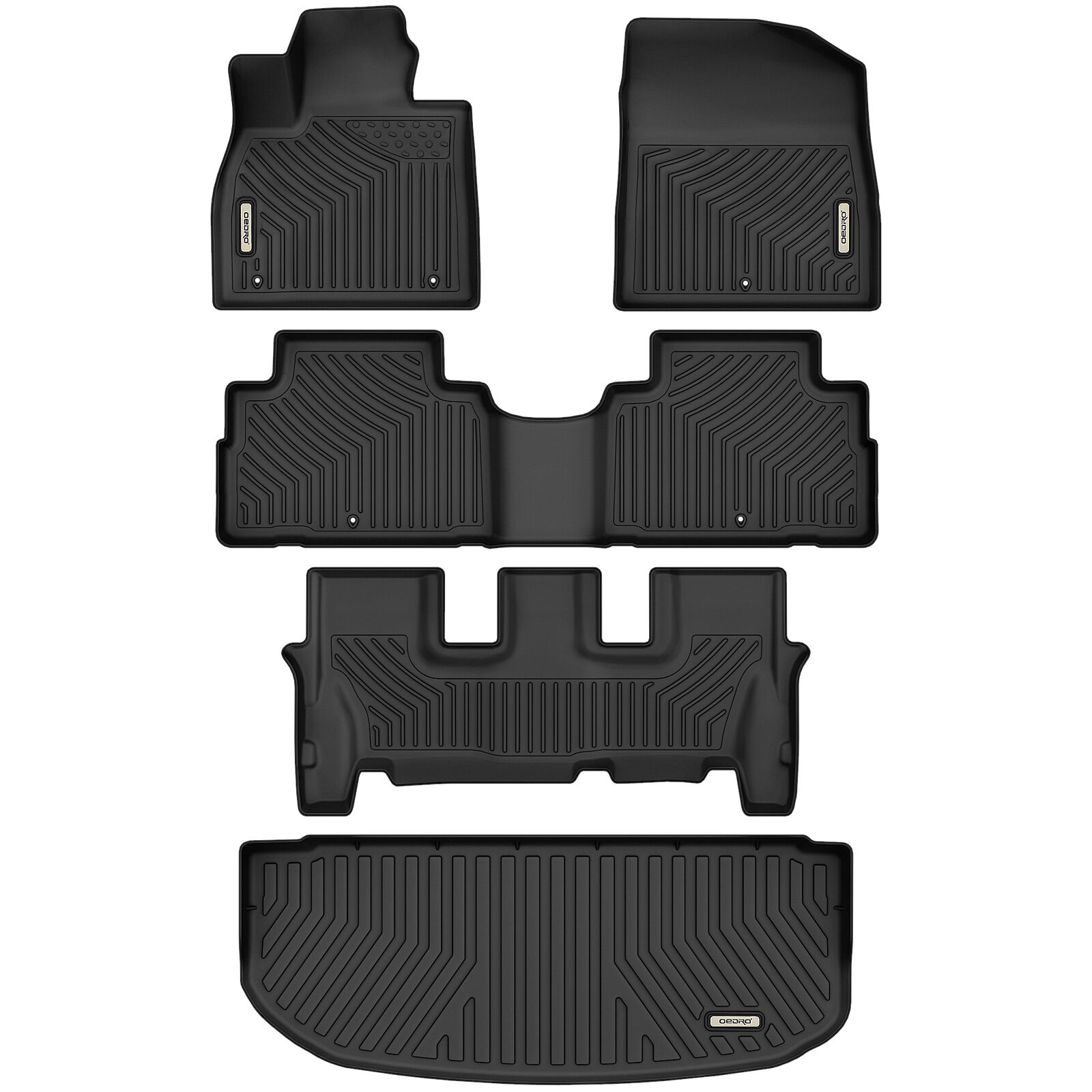 OEDRO Floor Mats for 2020-2024 Hyundai Palisade 3 Rows & Cargo Liner All Weather