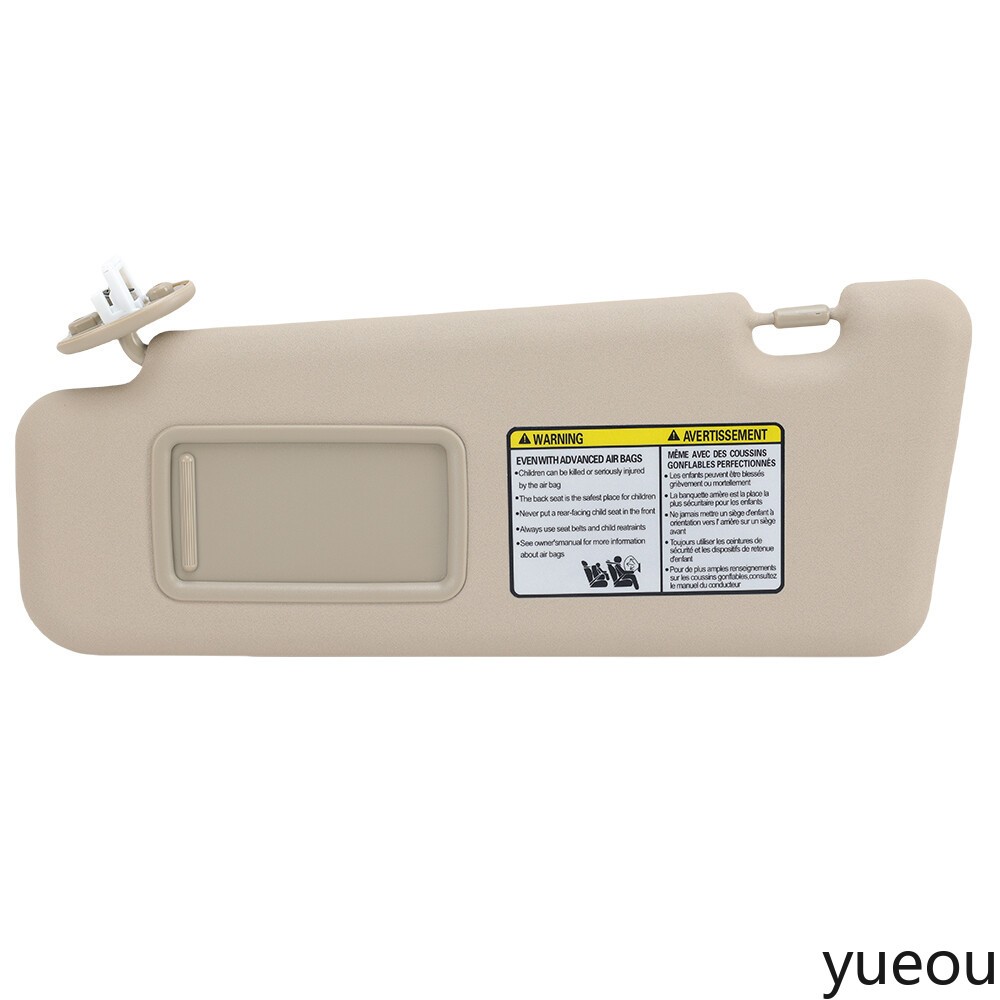 OEM Sun Visor w/ Light For Toyota Highlander 2008-2013 Beige Left Driver Side