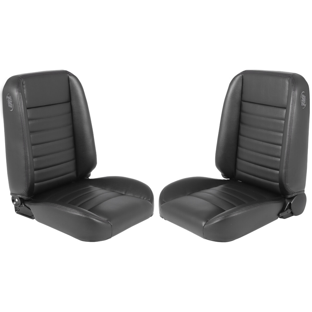 TMI Pro Classic Cruiser Collection Bucket Seats Black With Black Stitching