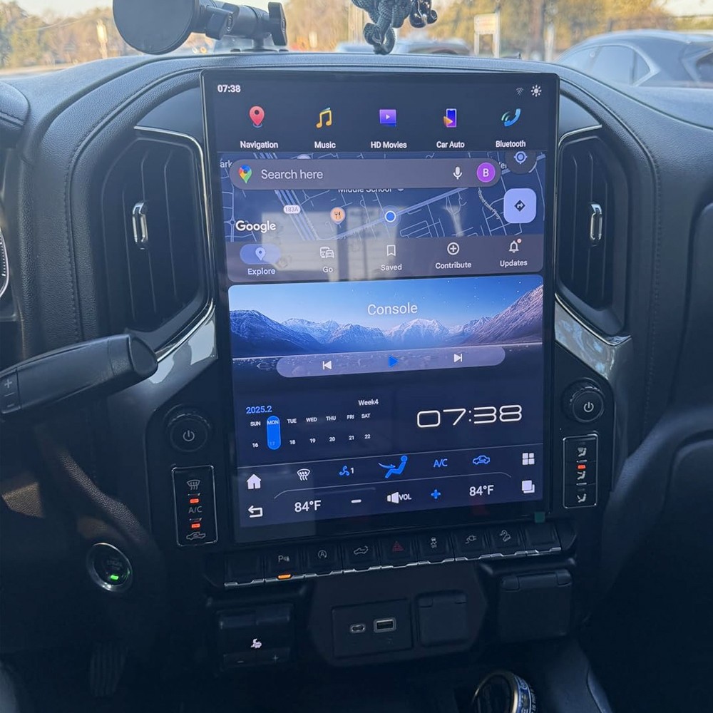 Android 13.0 Tesla Screen 15.6 Inch Car Radio for Chevrolet Silverado 2019-2023