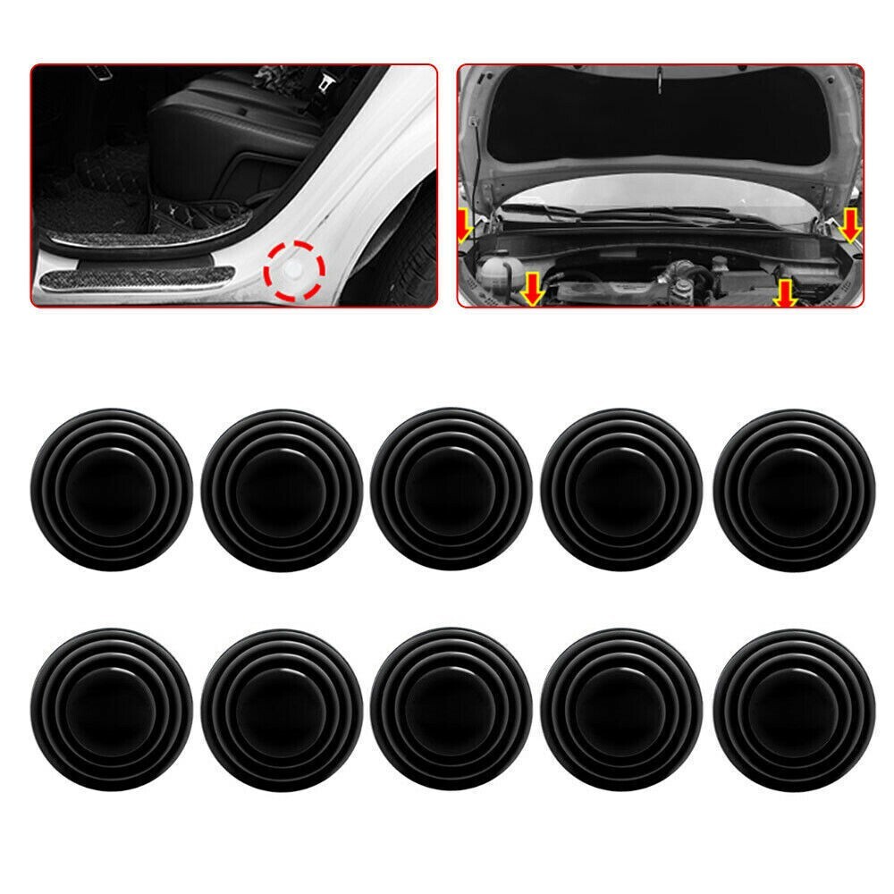 10Pcs Car Door Anti-Shock Absorbing Silicone Pad Auto Absorbing Silent-Gasket