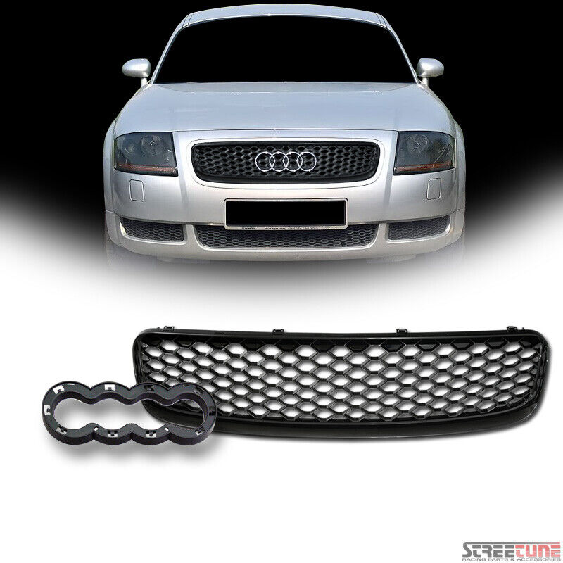 For 99/00-06 Audi TT Black R-Sport Honeycomb Mesh Front Grill Grille Replacement