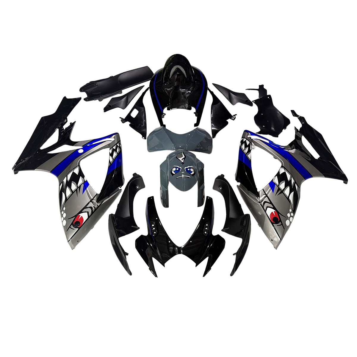 Full Bodywork For Suzuki GSXR600 GSXR750 K6 2006 2007 ABS Bodykit Fairings Shark