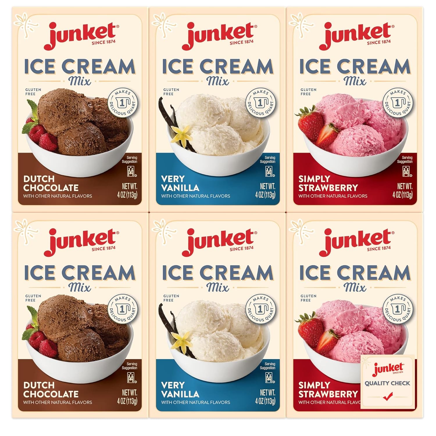 Ice Cream Mix Bundle - 2 Vanilla, 2 Chocolate, 2 Strawberry 6 Total Ice Cream Mix Bundle - 2 Vanilla, 2 Chocolate, 2 Strawberry 6 Total