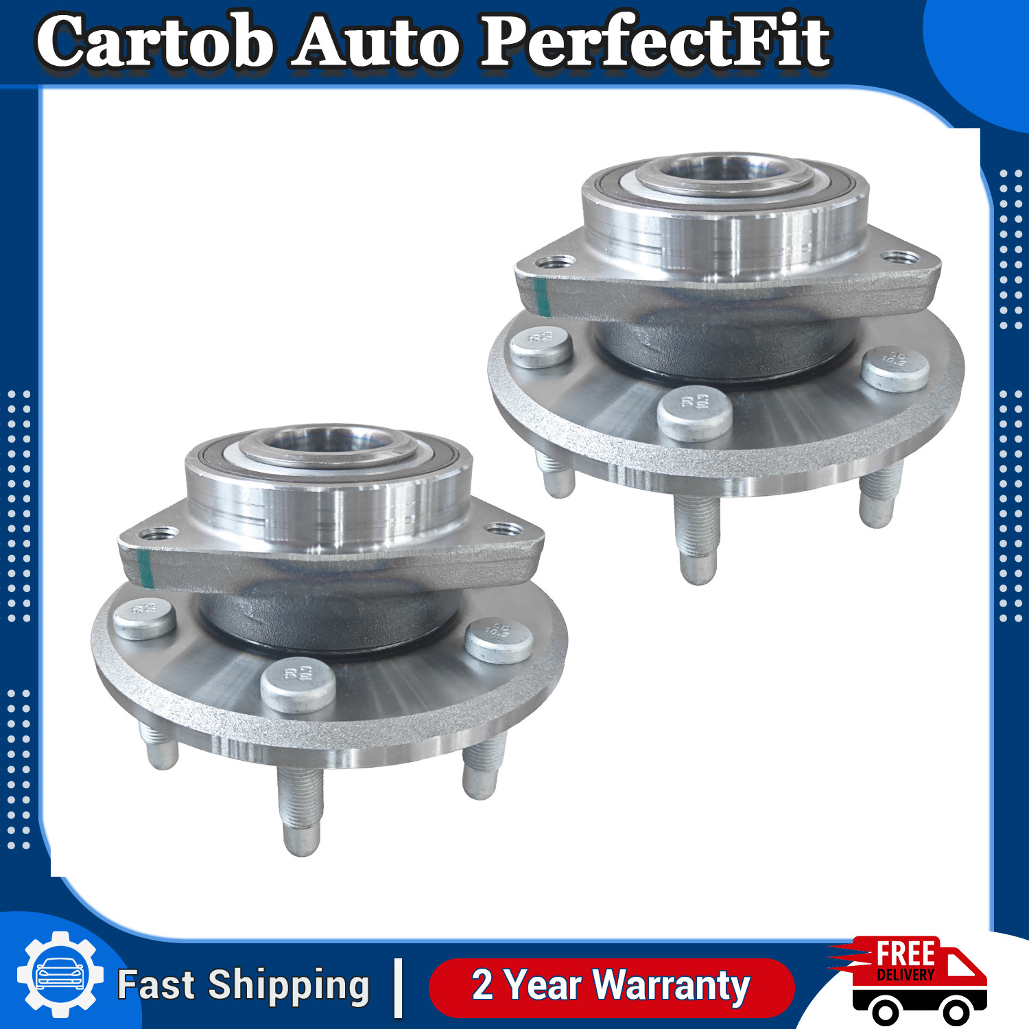Pair (2) Front or Rear Wheel Bearing Hubs for Chevy Traverse Enclave GMC Acadia