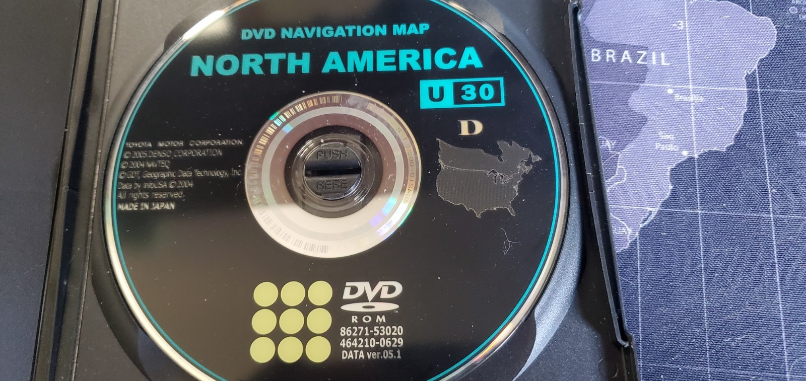 Toyota Lexus Navigation DVD North America Map U30D
