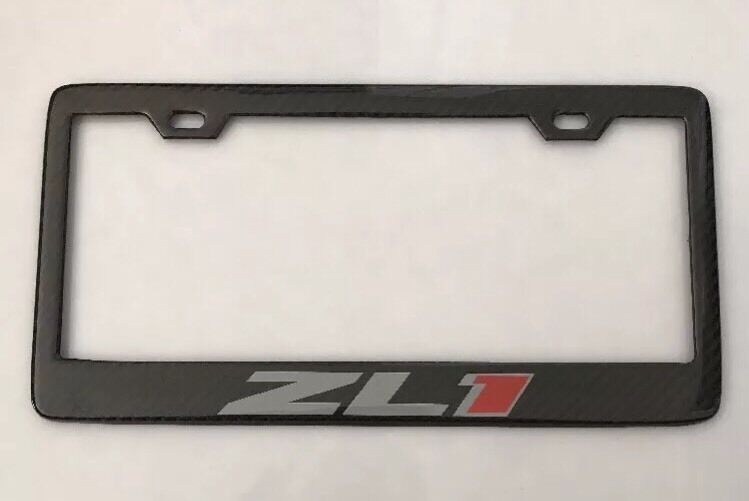 REAL Handmade carbon fiber Chevy ZL1 Camaro License Plate Frame bracket holder 