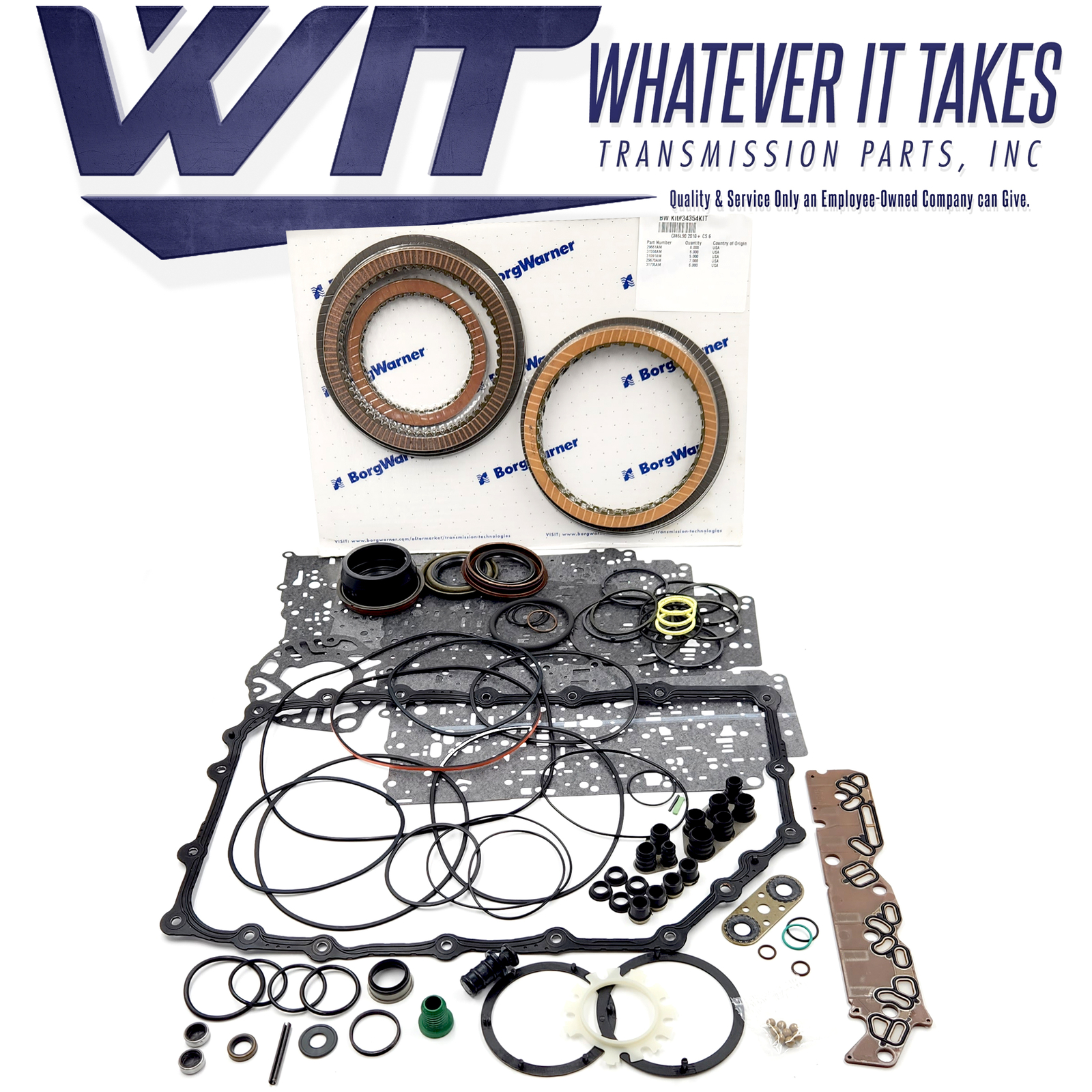 GM 2007-Up 6L90 Transmission Master Rebuild Kit less Steels w/ BW® Frictions GM 2007-Up 6L90 Transmission Master Rebuild Kit less Steels w/ BW® Frictions