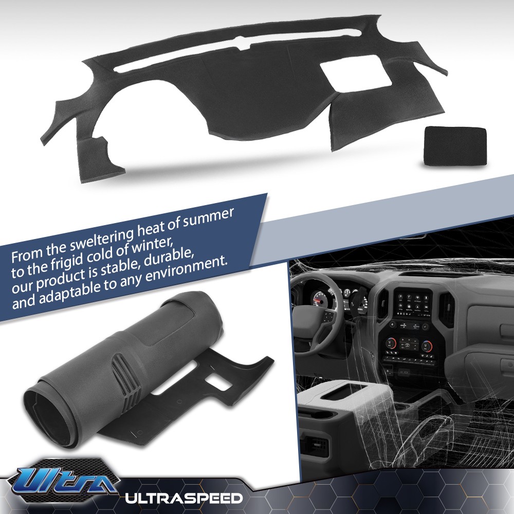 Soft TPE Dashboard Dash Cover Cap Overlay Black Fit For 2011-2014 Hyundai Sonata