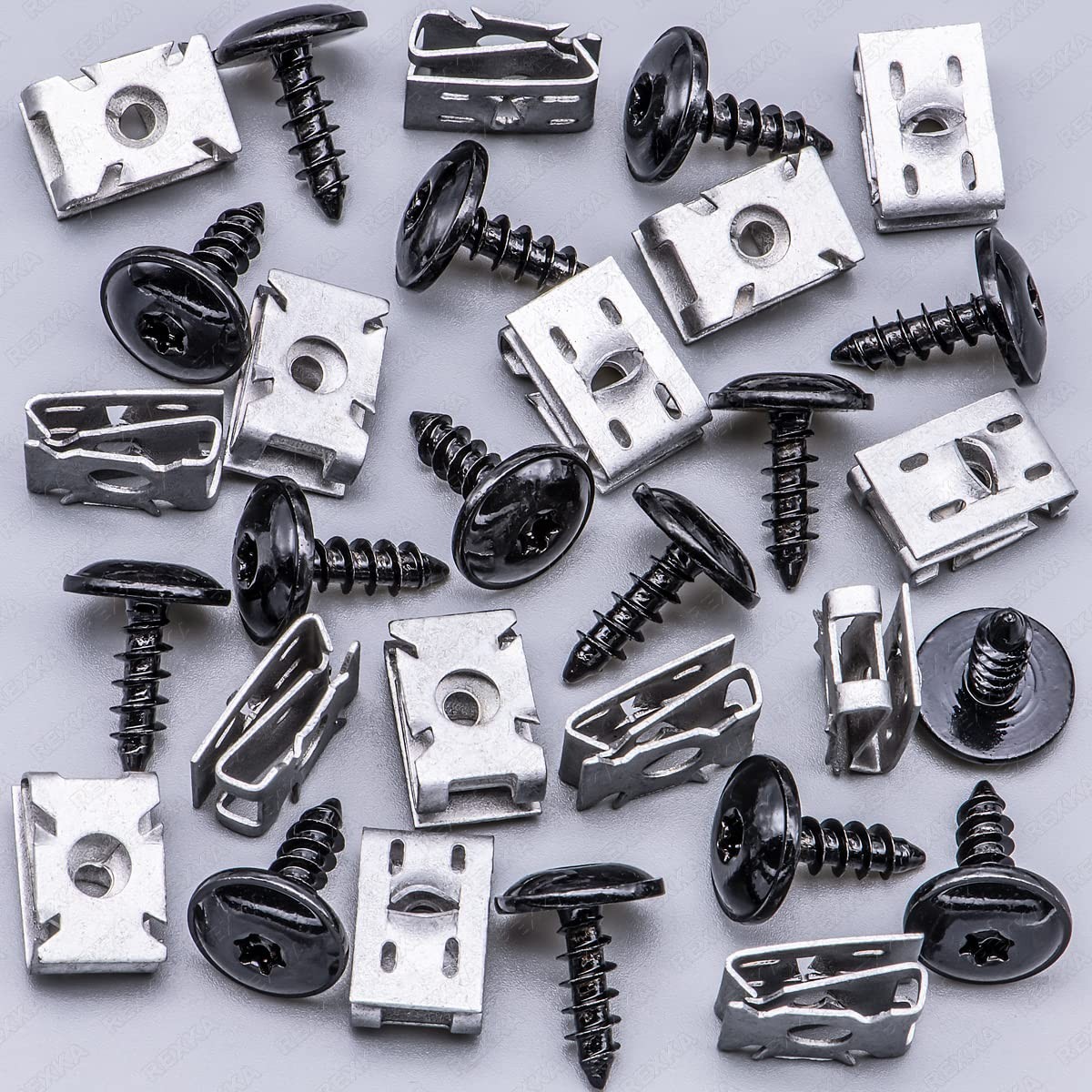 15-Piece VW Audi Fender Liner & Bumper Cover Screw U-Nut Set, M5 Thread