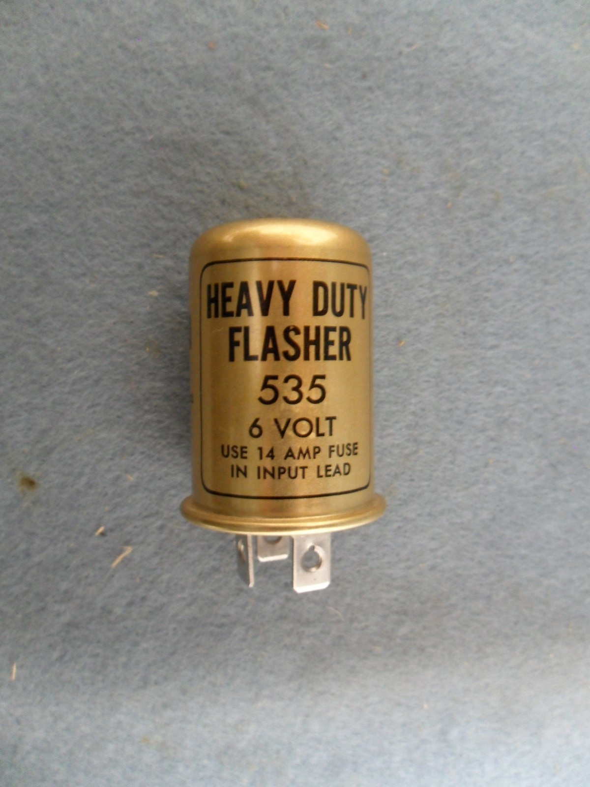 NOS 6 volt Ideal 535 Turn Signal Flasher 3 Prong Heavy Duty made in USA