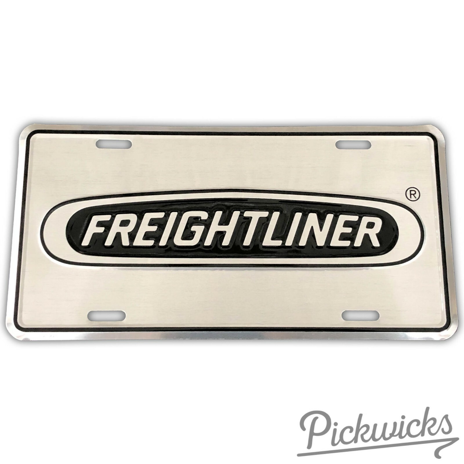 Freightliner - Embossed Metal Vehicle License Plate Car Tag Semi Trucks