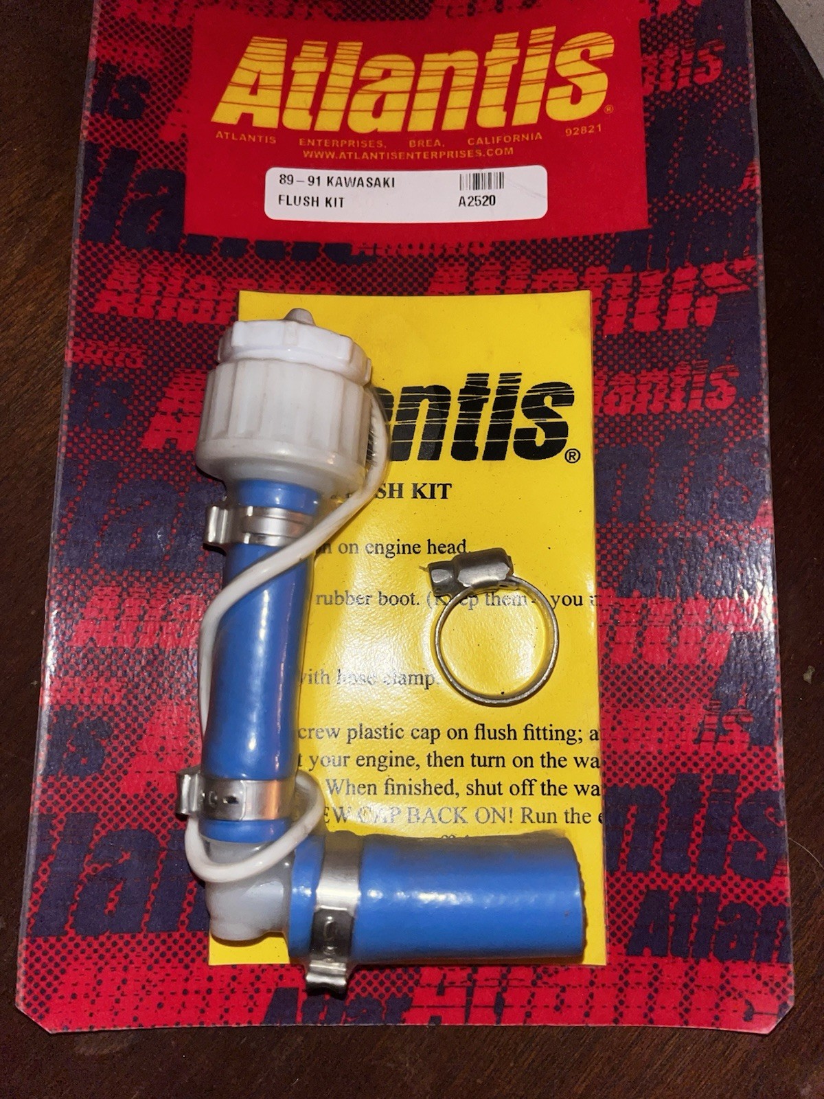 Atlantis Flush Kit For 1989 -  1991 Kawasaki Jet Ski # A2520 With Hose Clamp