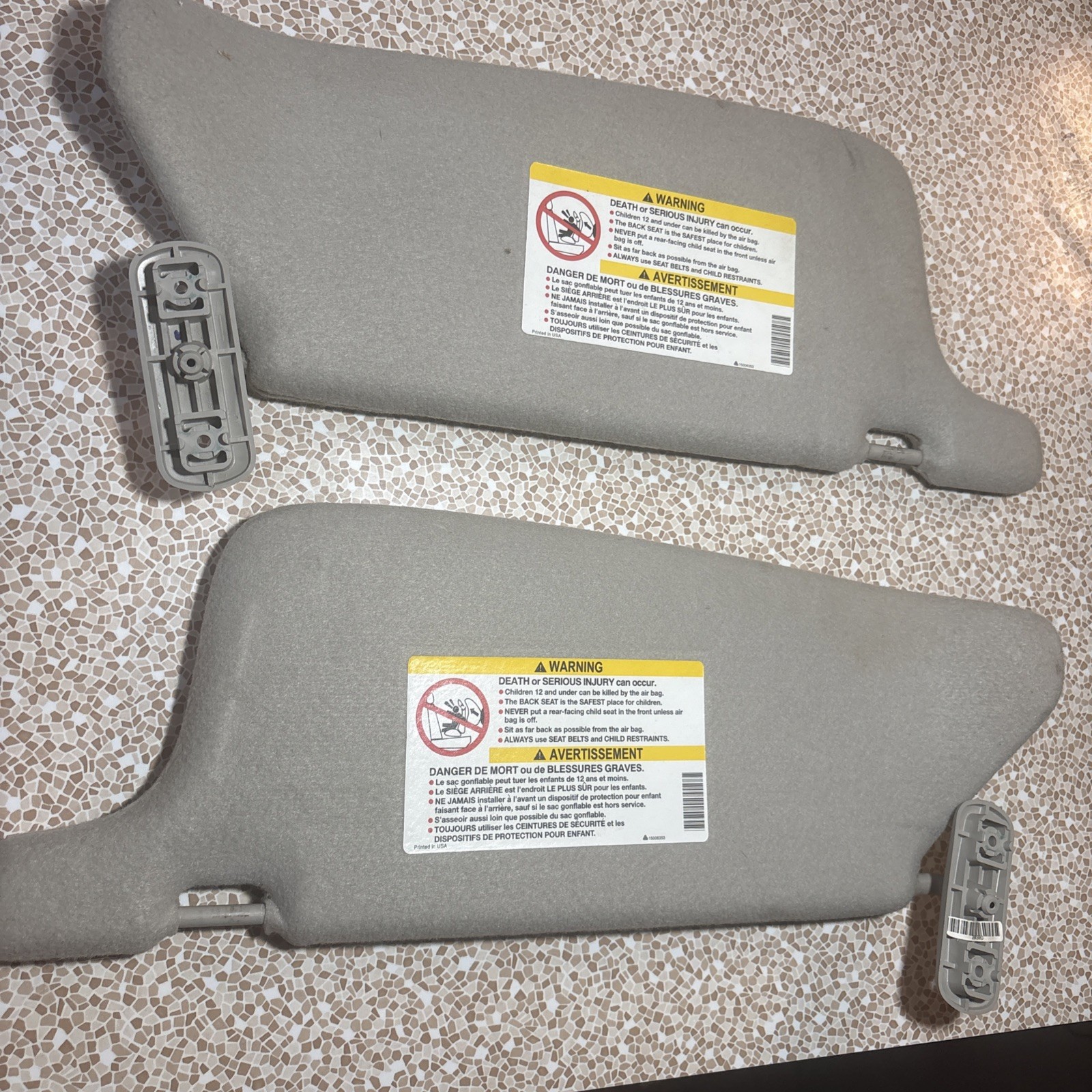 2004-2012 Chevy Colorado GMC Canyon Sun Visor SUNVISOR Set Driver Passenger OEM