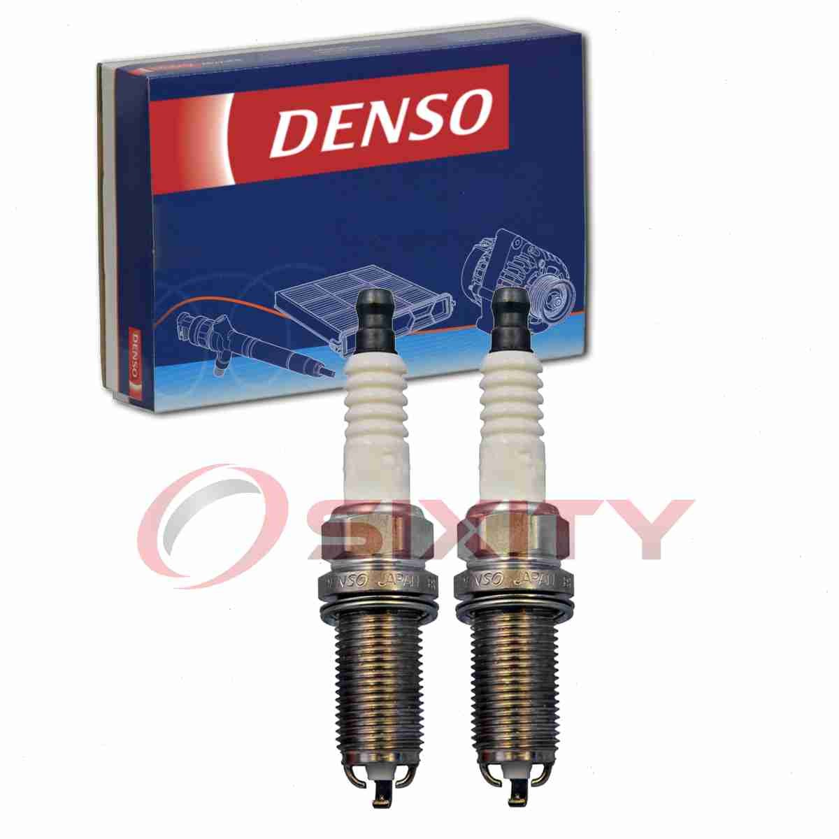 2 pc DENSO 3491 Spark Plugs for FK20HBR8 90919-01263 Ignition Wire Secondary tn