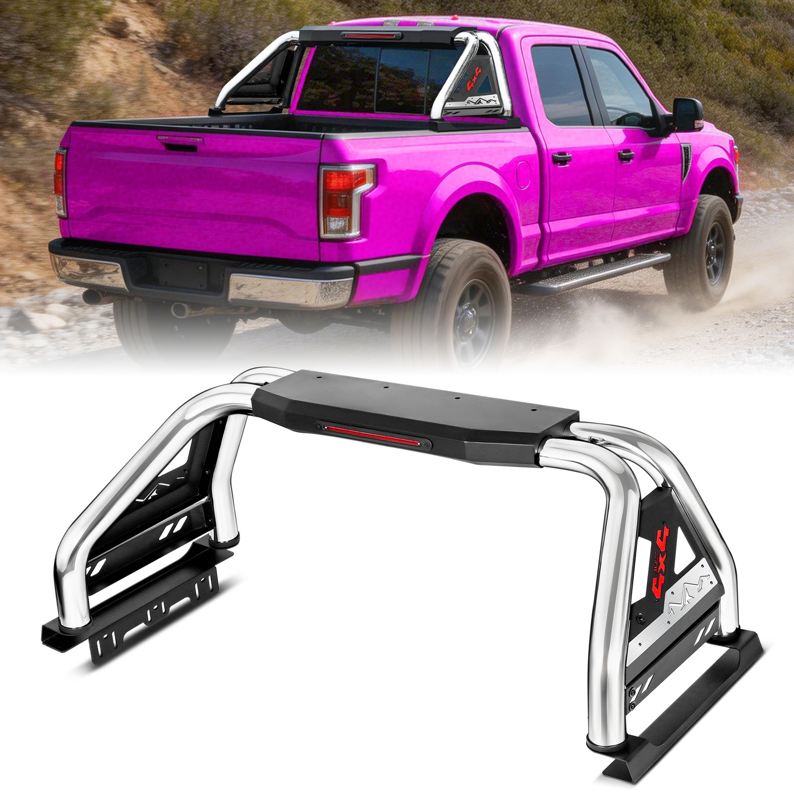 Adjustable Truck Sport Roll Bar Chase Rack For F-150 Sierra Silverado Ram 63-69\