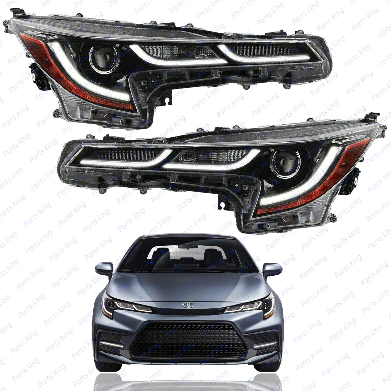 For 2020 2021 Toyota Corolla SE XLE XSE Headlights Lamps LED Left Right Pair 2pc