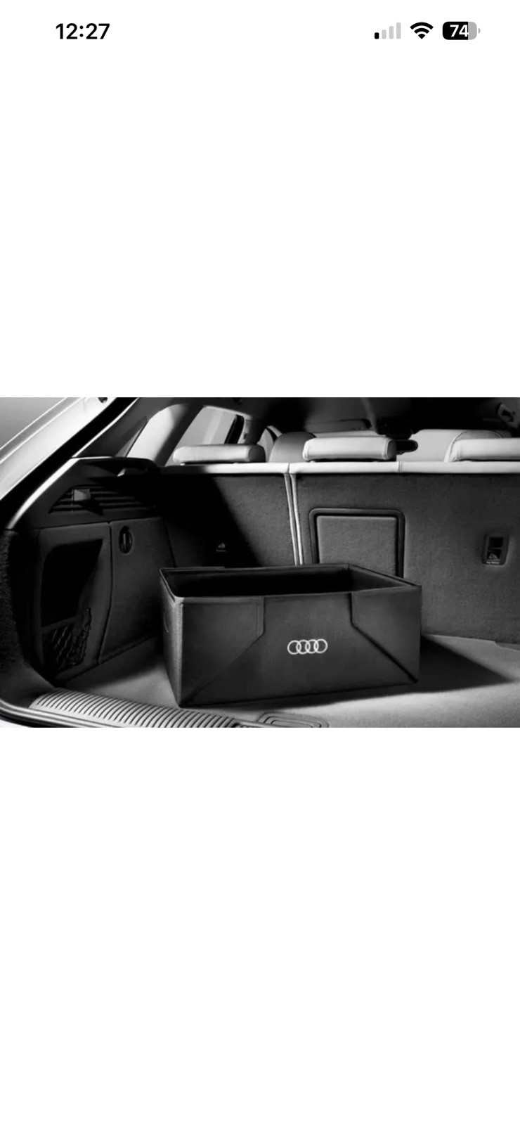 Genuine Audi  Cargo Trunk Organizer Box Collapsible   OEM