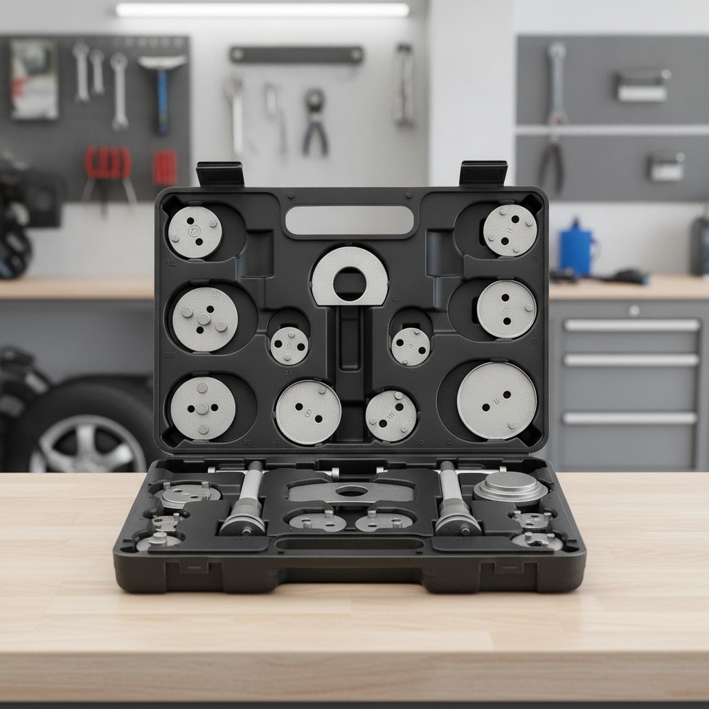 Versatile 24pc Brake Caliper Compressor with Magnetic Hand Tools Included