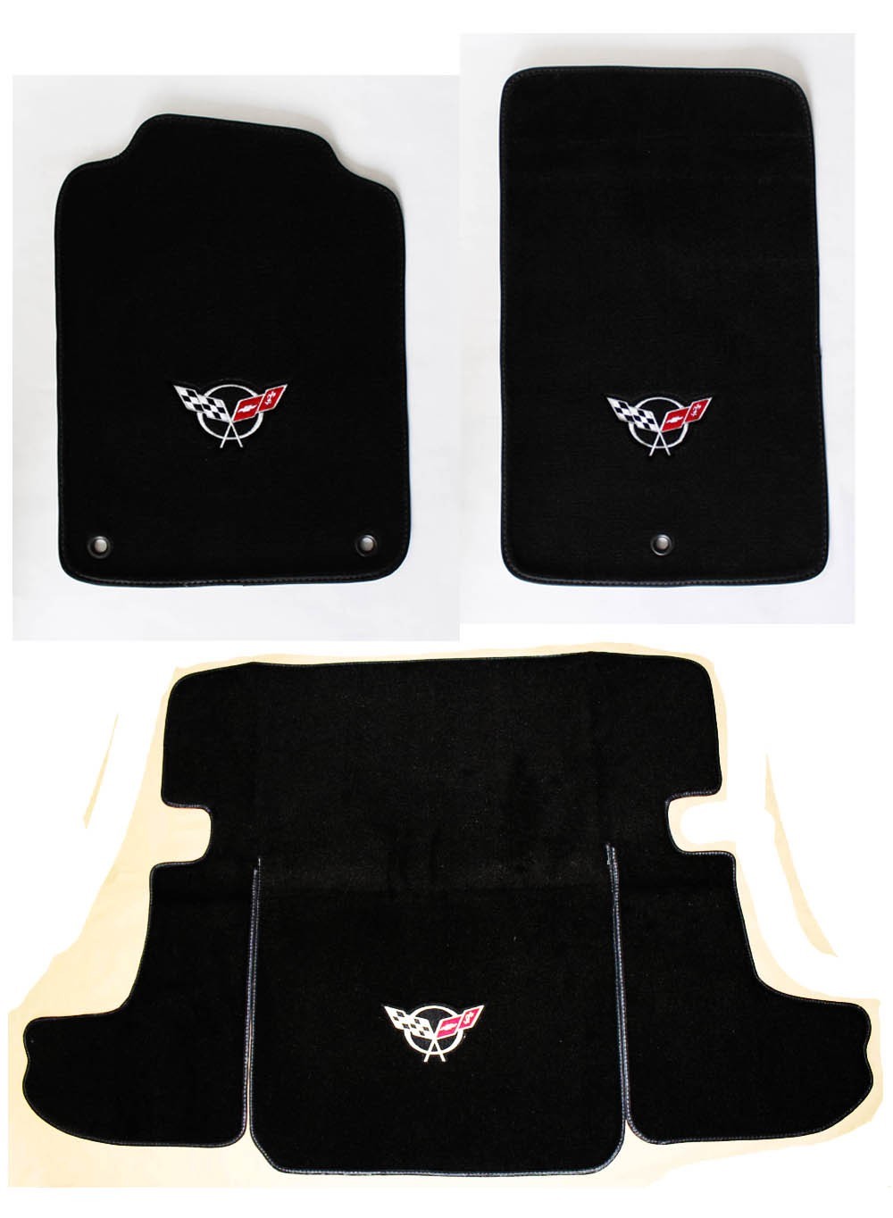 NEW FLOOR MATS 1998-2004 Corvette With Embroidered Circle Emblem Logo 3pc SEt NEW FLOOR MATS 1998-2004 Corvette With Embroidered Circle Emblem Logo 3pc SEt