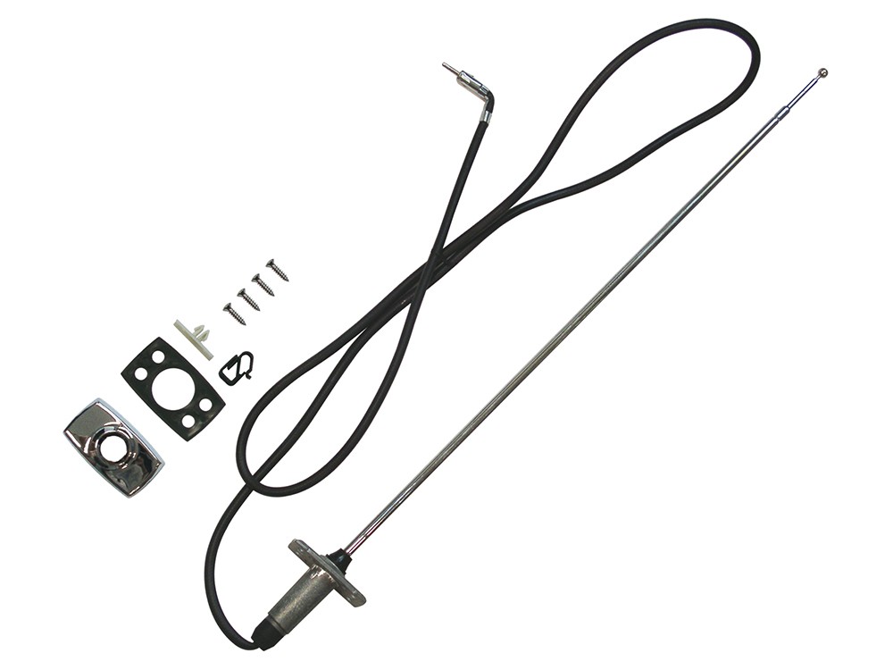 1971-72 Mustang Radio Antenna Maverick Round Telescoping Square Base New 1971-72 Mustang Radio Antenna Maverick Round Telescoping Square Base New
