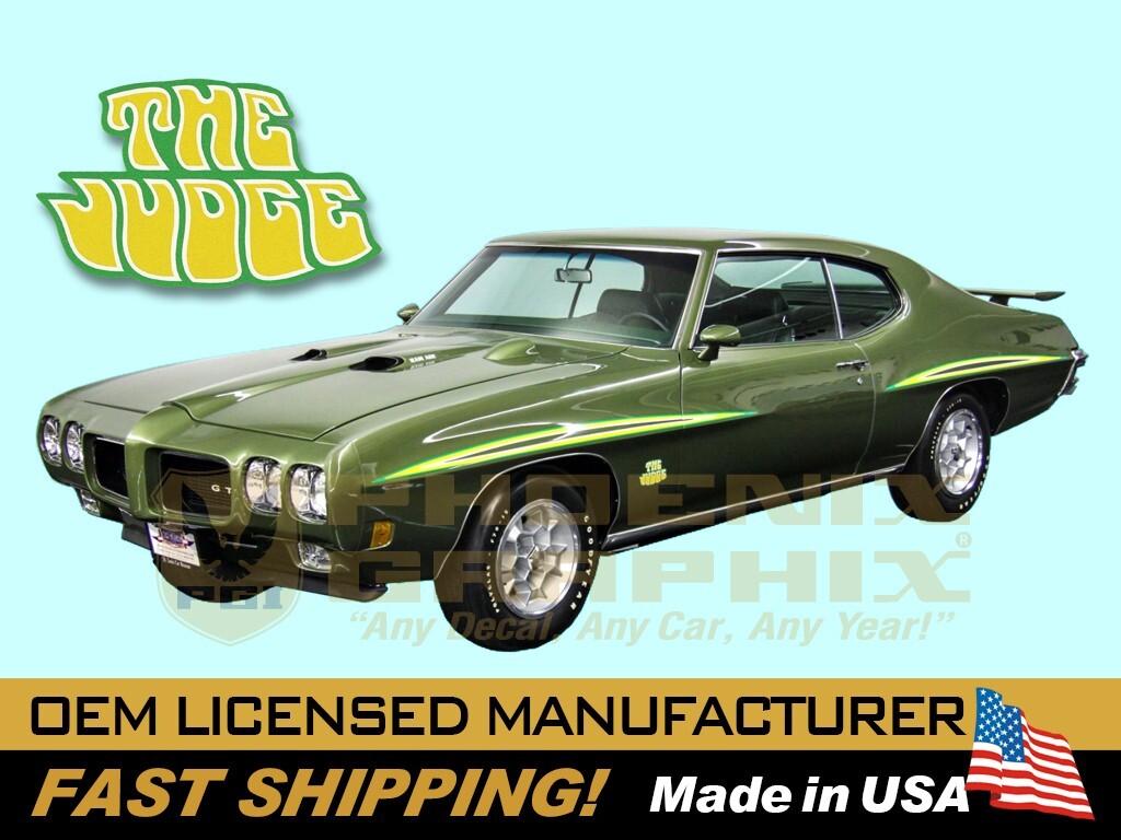 1970 1971 Pontiac GTO The Judge Decals Graphics Stripes Kit COMPLETE