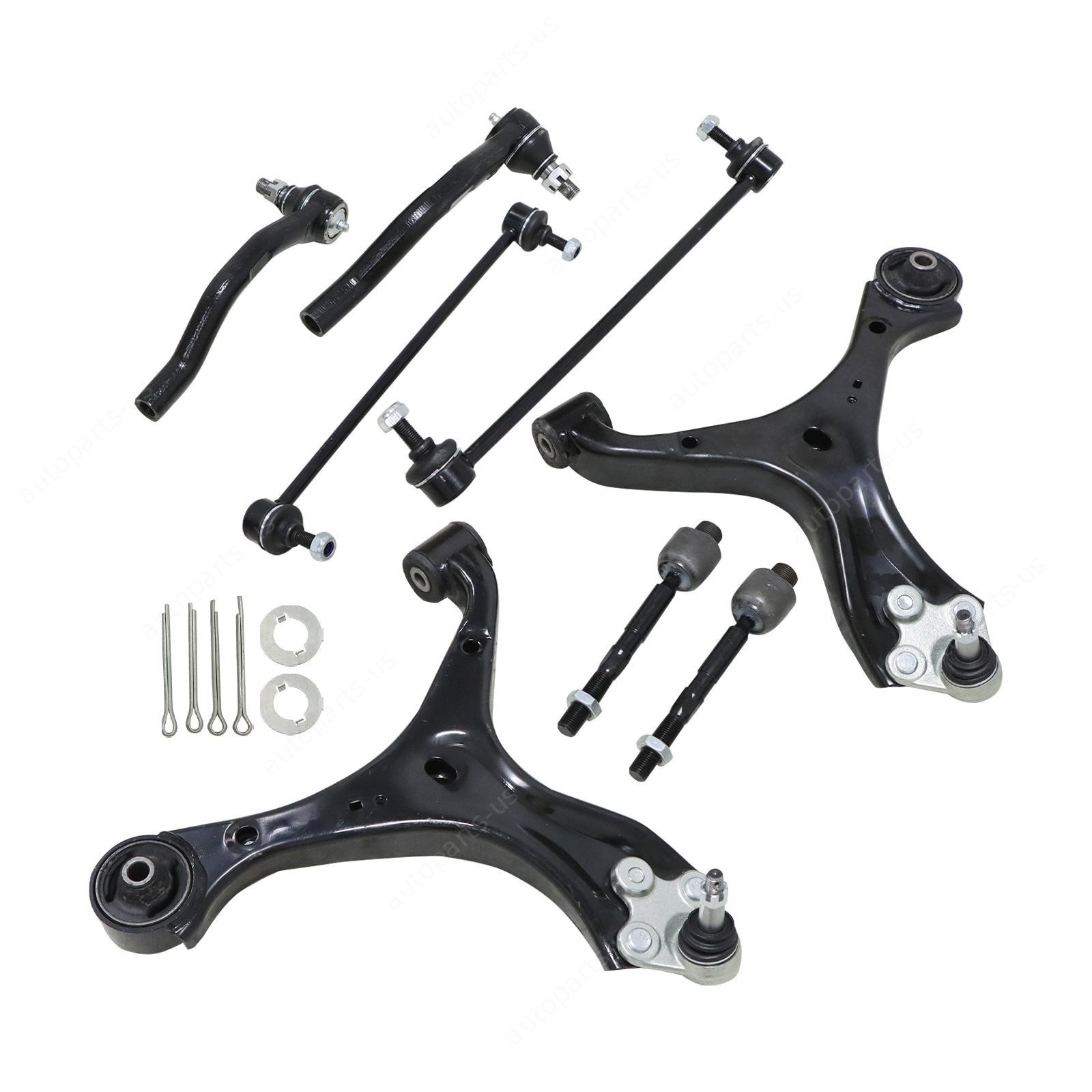 Front Lower Control Arms Sway Bars Tie Rods For 12 13-2015 Honda Civic Acura ILX