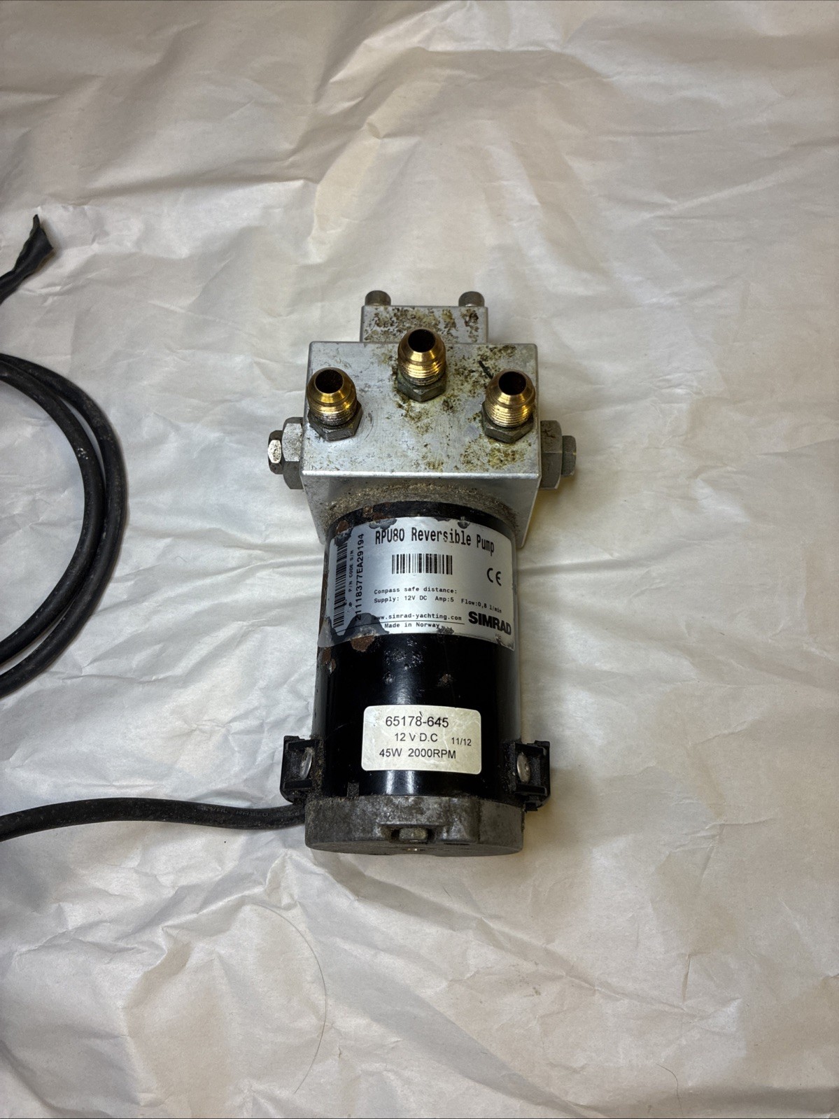 Simrad RPU80 Hydraulic Reversible Autopilot Pump Quick Shipping