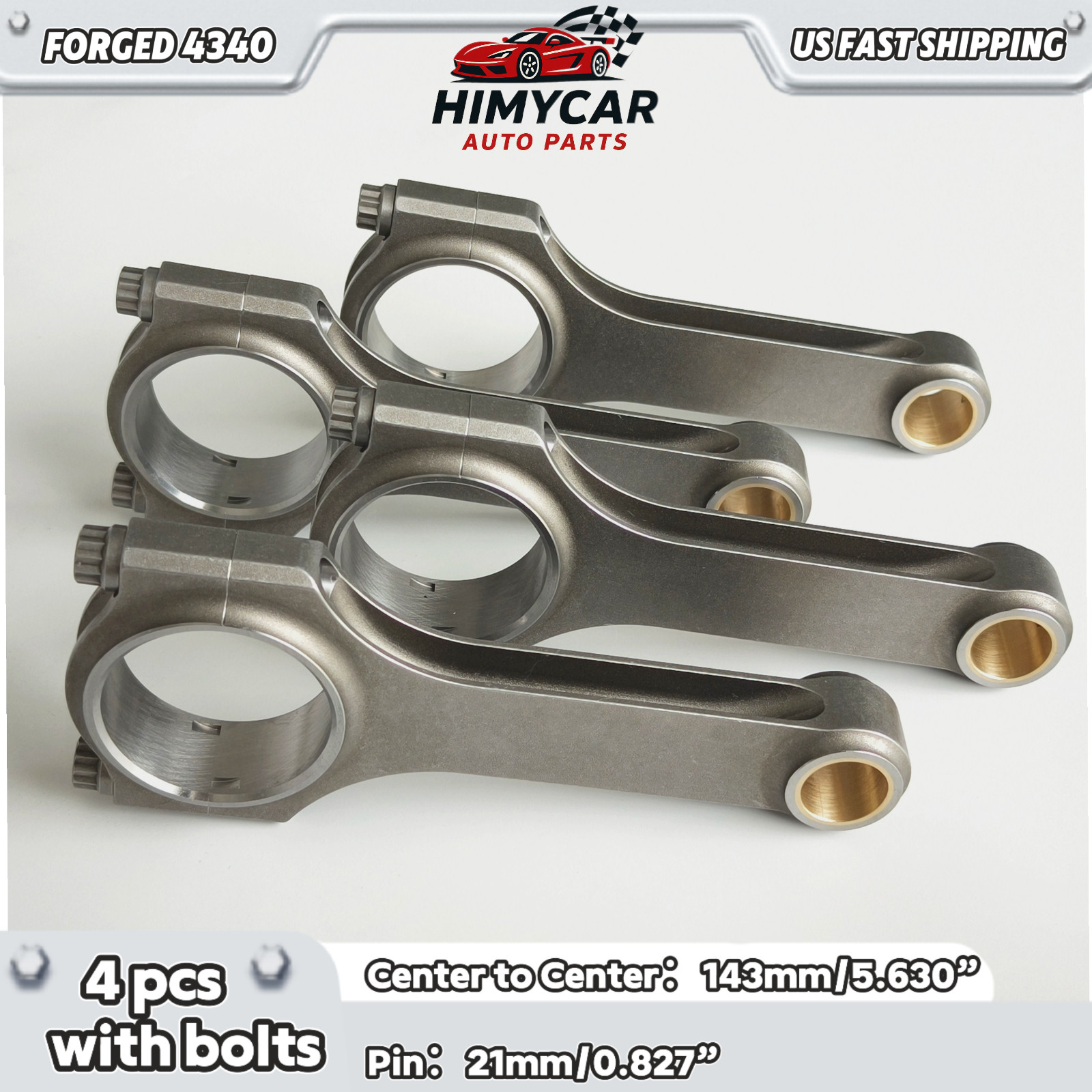 Forged 4340 H-Beam Connecting Rods for Vauxhall Opel C20LET Z20LET C20XE 2.0L