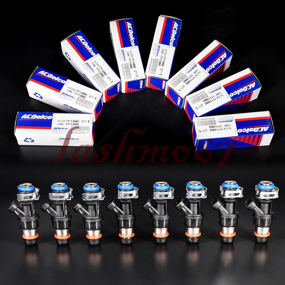 8X Fuel Injectors For 1999-2000 GMC Chevrolet Silverado 4.8L 5.3L 6.0L 17113553