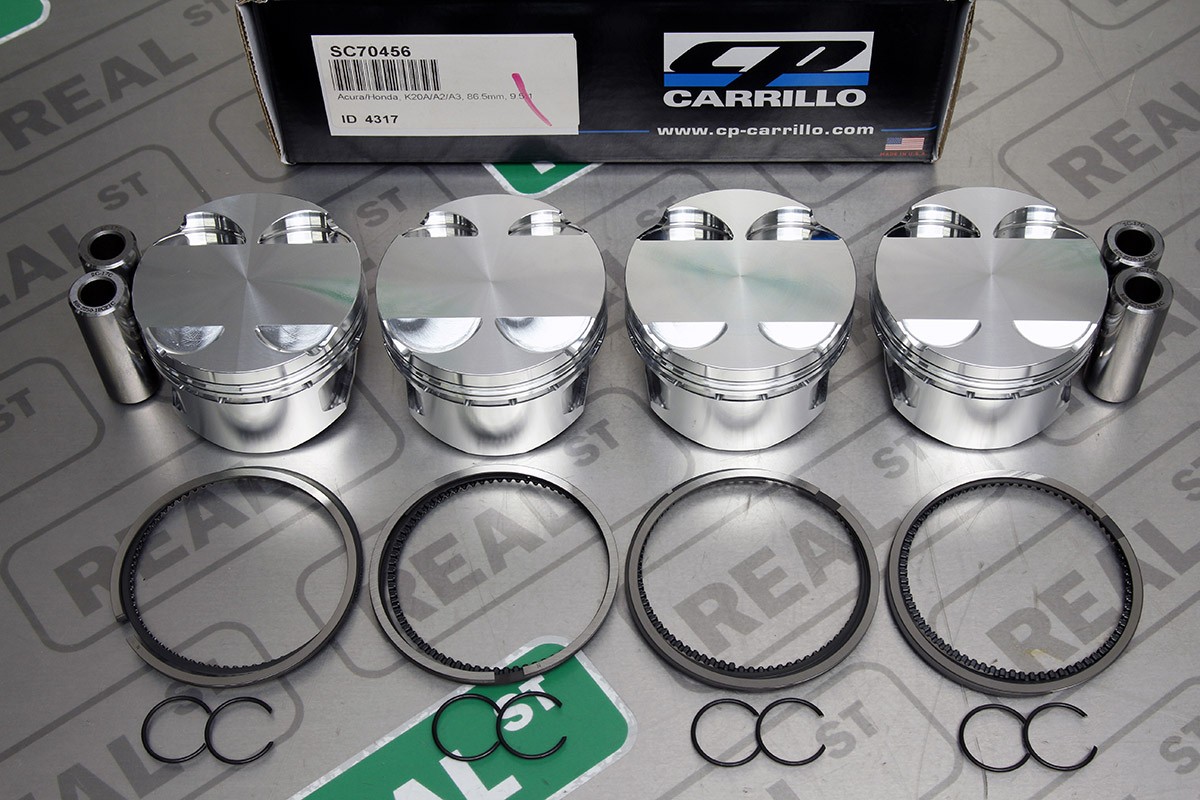 CP Forged Pistons Acura K20A/A2/A3 RSX 86.5mm FT 9.5:1 Sc70456 SC70456