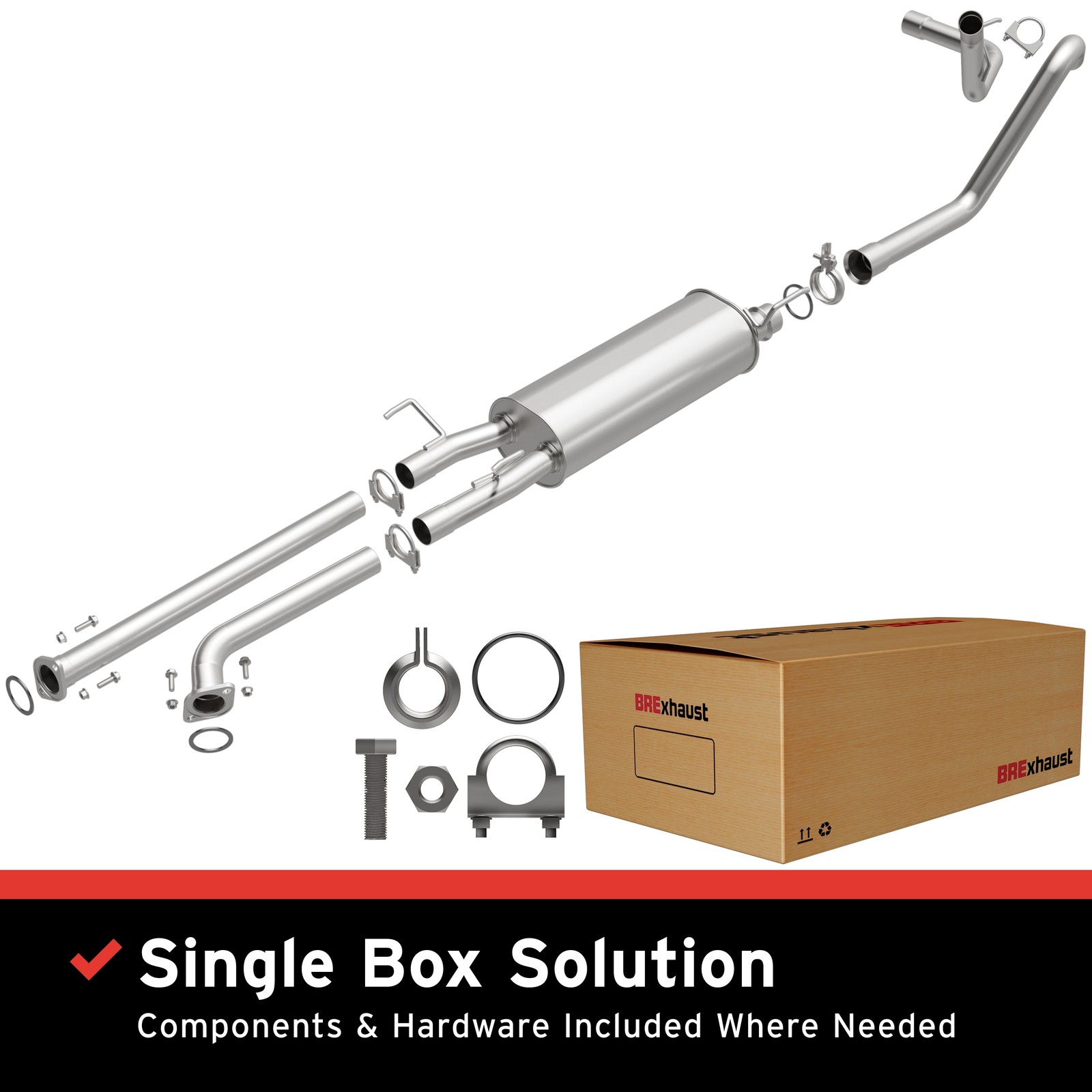 OE Replacement Exhaust System Kit For 2007-2009 Toyota Tundra OE Replacement Exhaust System Kit For 2007-2009 Toyota Tundra