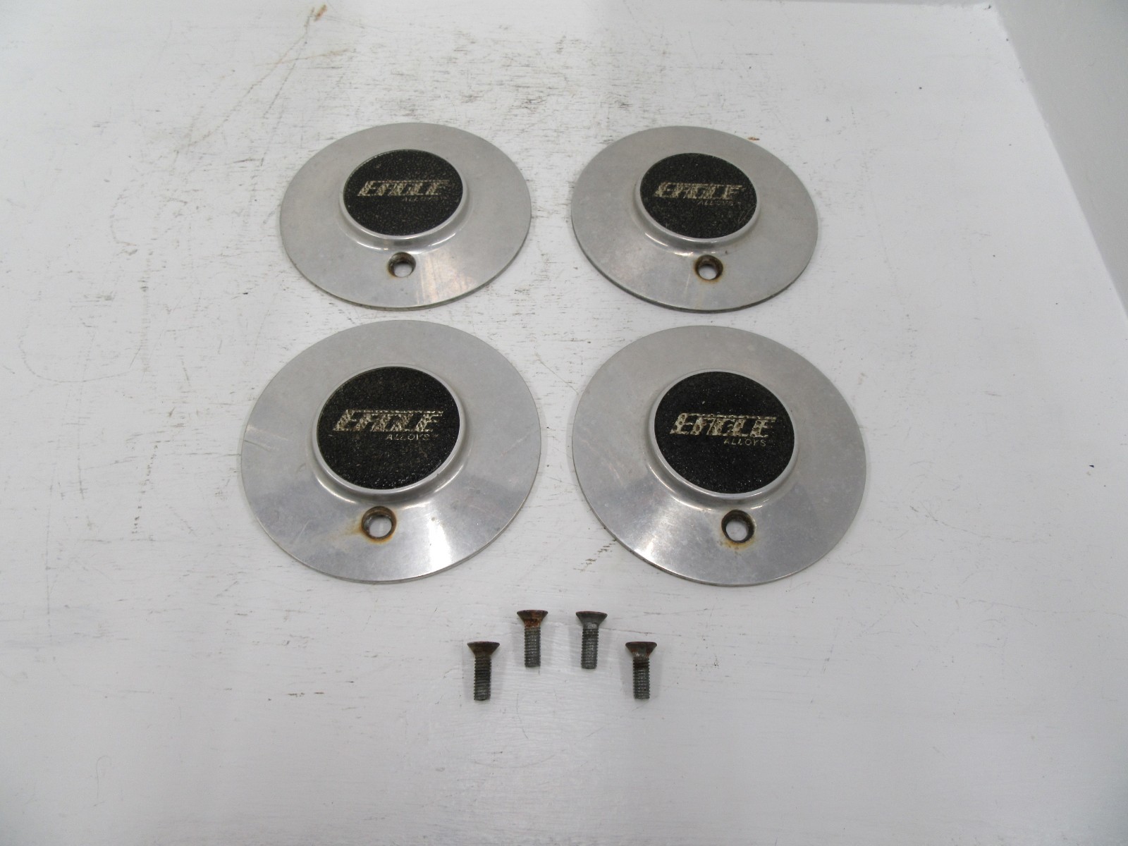 Vintage Eagle Alloys Forged Aluminum Custom Rim Wheel Centers Hub Caps set of 4 Vintage Eagle Alloys Forged Aluminum Custom Rim Wheel Centers Hub Caps set of 4