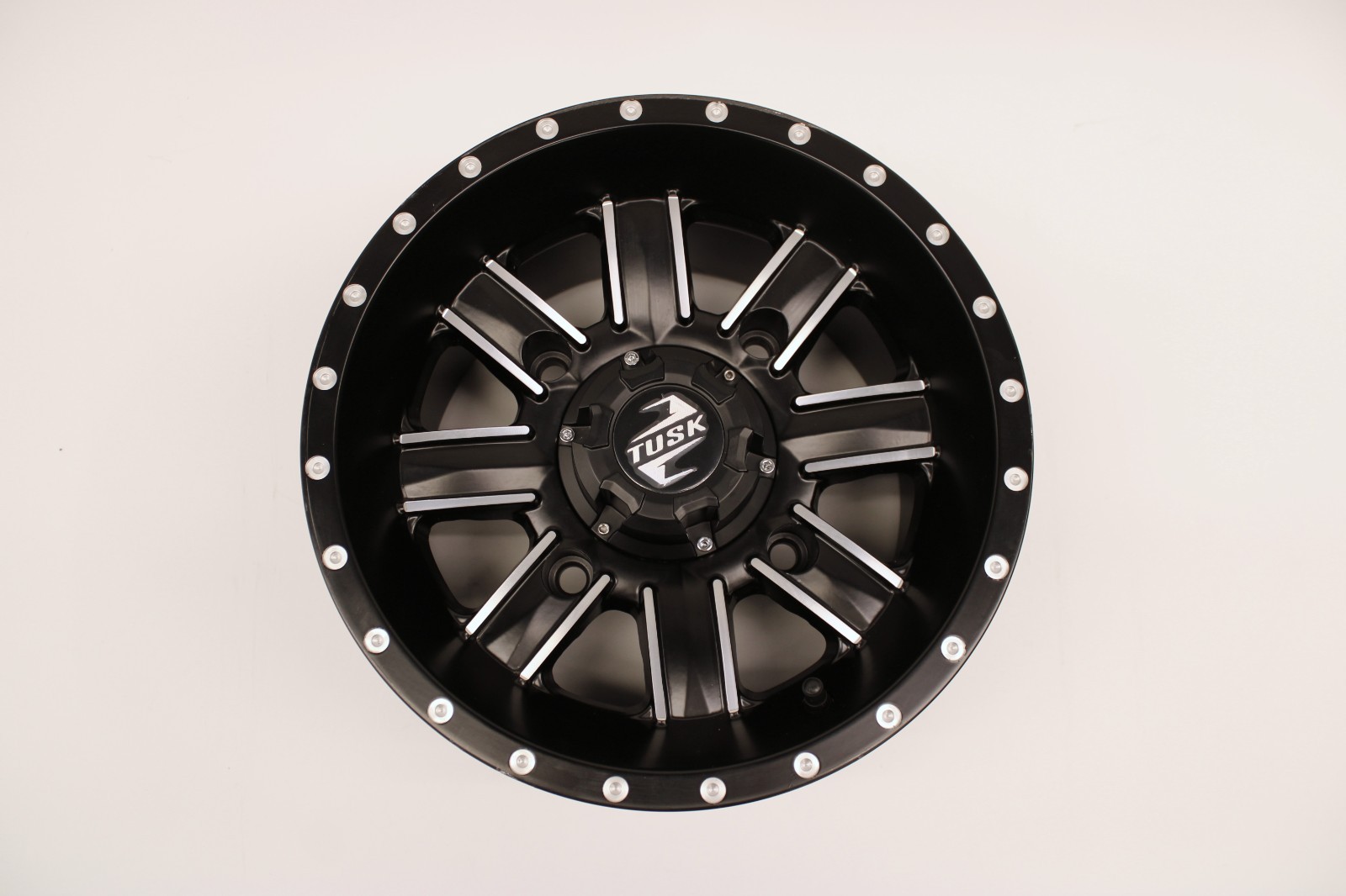 4/156 Tusk Cascade Wheel 12x7 4.0 + 3.0 Machined/Black - 185-276-0006
