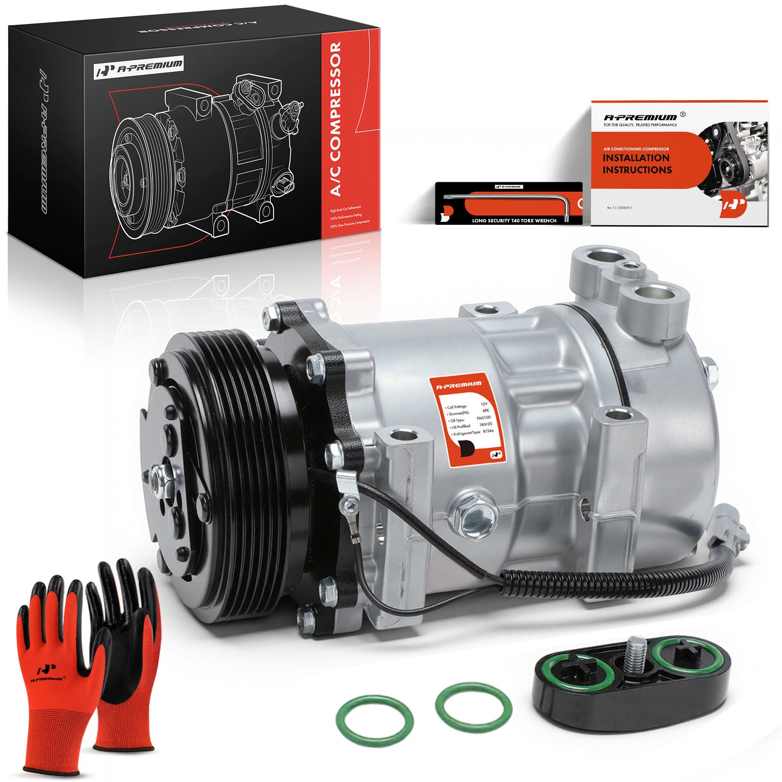 A-Premium A/C Compressor with Clutch for Jeep TJ Wrangler 1997-1999 XJ Cherokee A-Premium A/C Compressor with Clutch for Jeep TJ Wrangler 1997-1999 XJ Cherokee