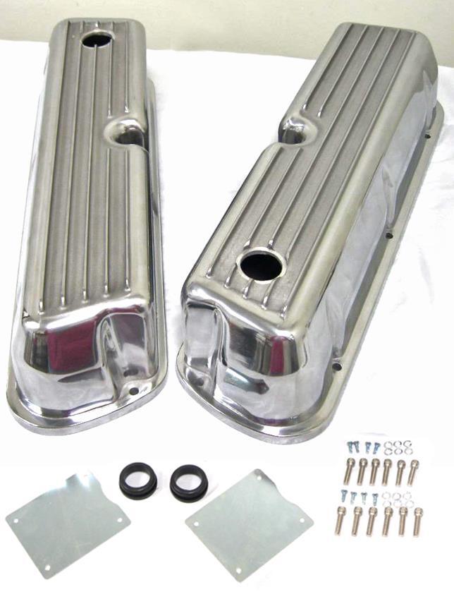 1962 1985 SBF Ford 5.0L 289 302 351W Nostalgic Finned Aluminum Tall Valve Covers