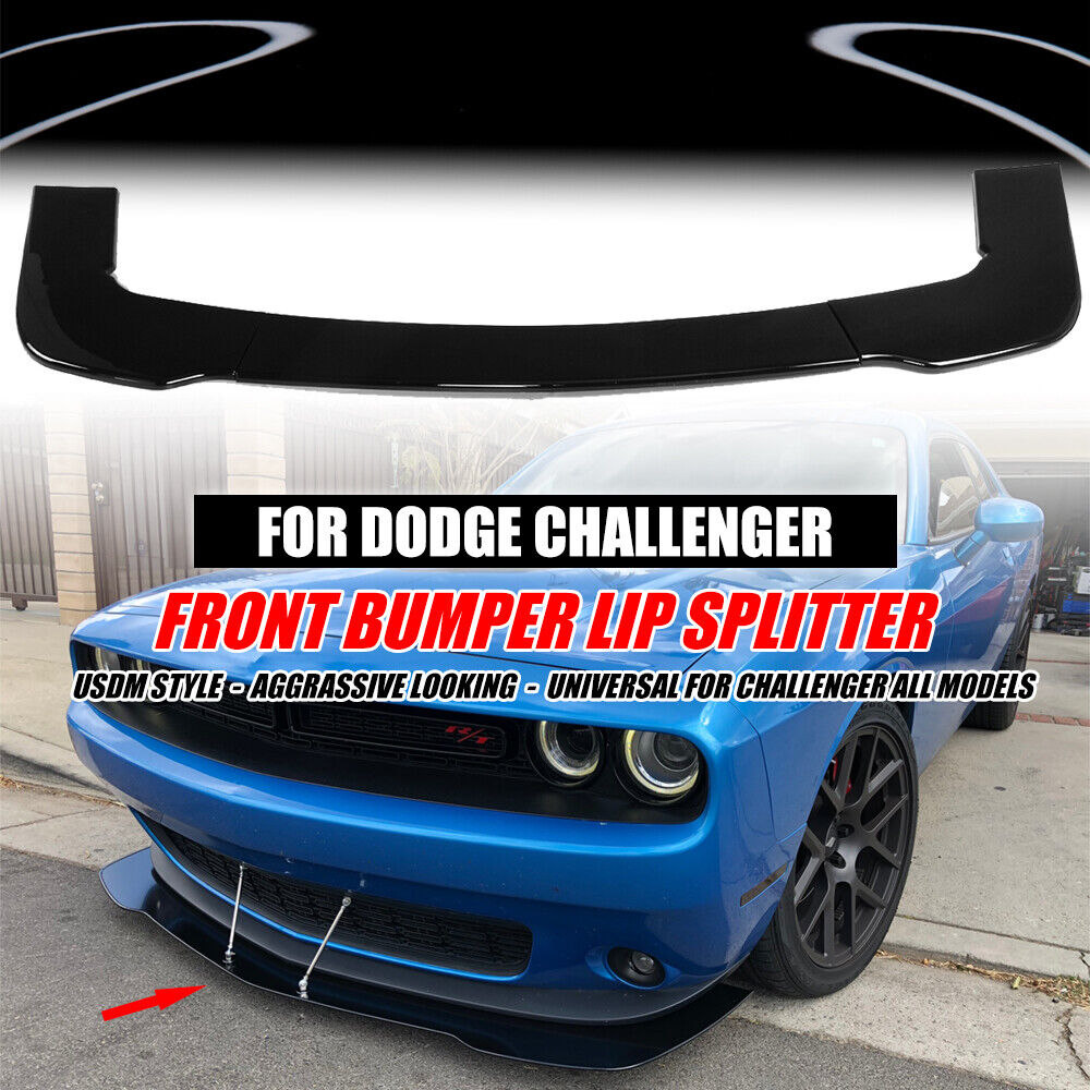 Fits For 2015-2022 Dodge Challenger SRT Hellcat Front Bumper Lip Unpainted - PP