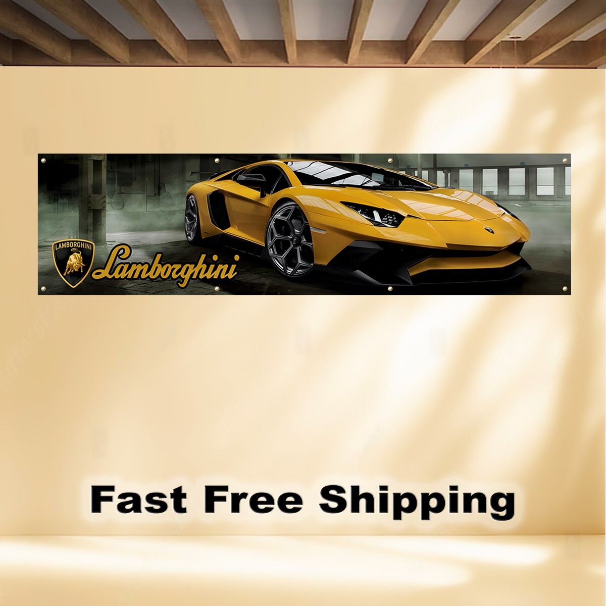 LAMBORGHINI 2'X8' BANNER FLAG LAMBORGHINI 2'X8' BANNER FLAG