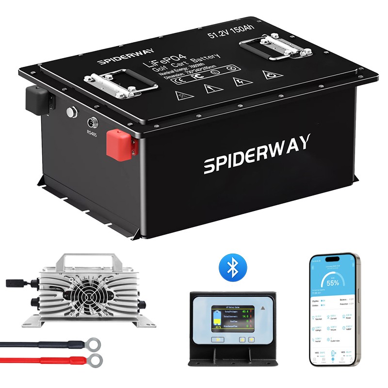 48V(51.2V) 150Ah LiFePO4 Lithium Battery Kit for ICON i20L i40L i60L Golf Cart