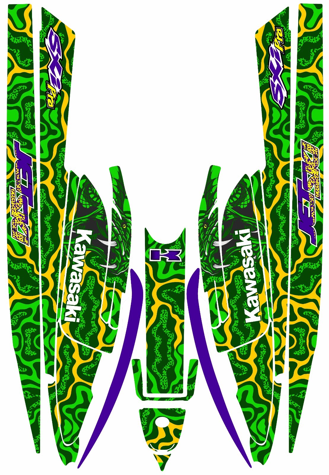 KAWASAKI 750 SX SXR JETSKI 1992 1998 Juego de calcomanías / gráficos / pegatinas KAWASAKI 750 SX SXR JETSKI 1992 1998 Juego de calcomanías / gráficos / pegatinas