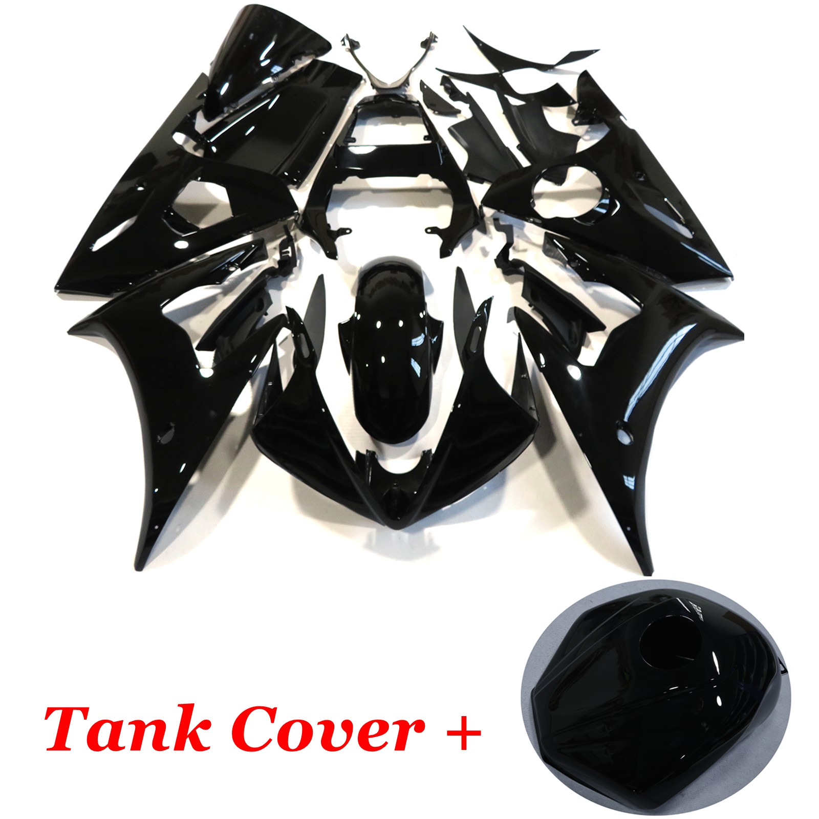Gloss Black ABS Fairing Kit /Tank Cover For Yamaha YZF R6 2003-04/ R6S 2006-2009 Gloss Black ABS Fairing Kit /Tank Cover For Yamaha YZF R6 2003-04/ R6S 2006-2009