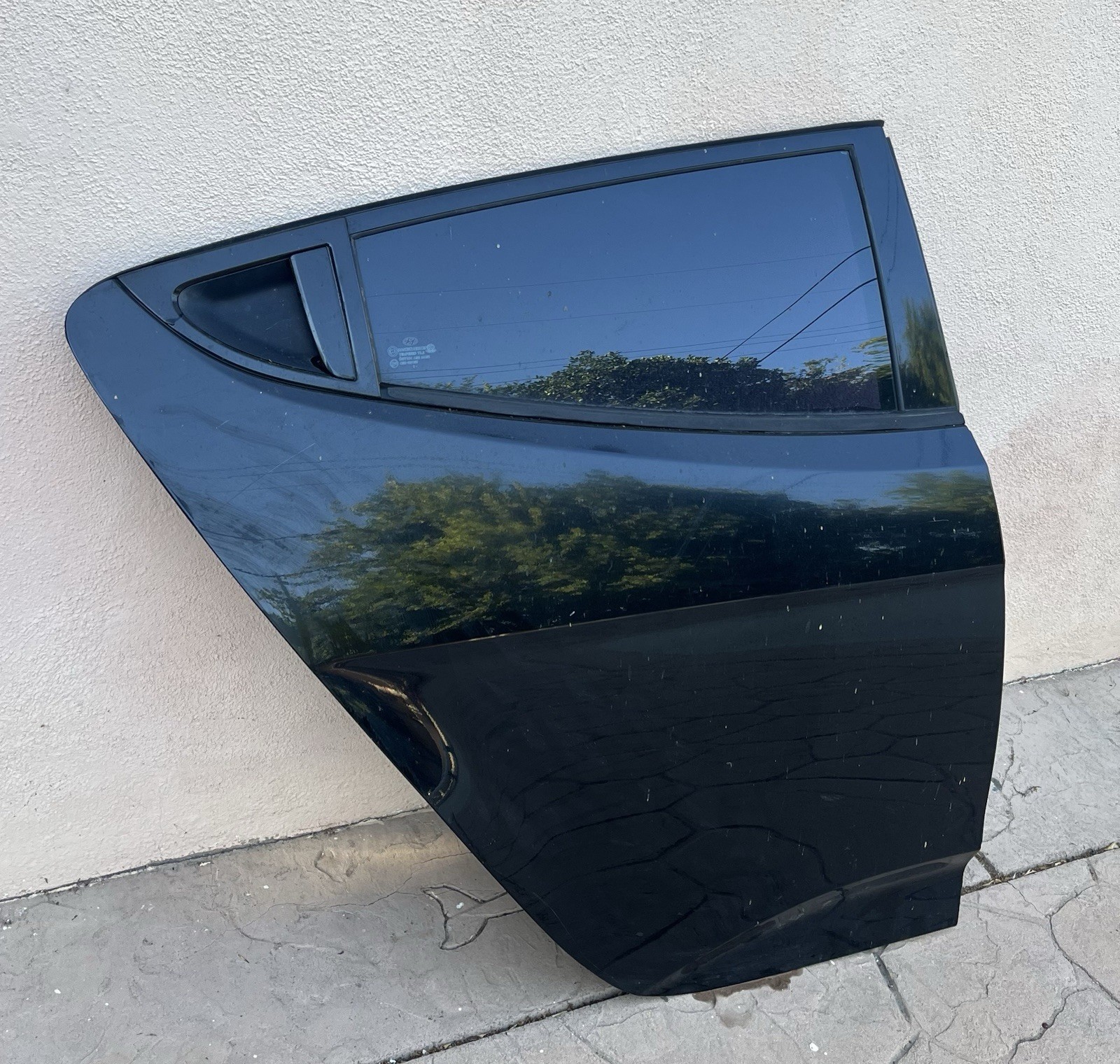 FITS 2012-2017 HYUNDAI VELOSTER REAR RIGHT PASSENGER DOOR ASSEMBLY BLACK OEM