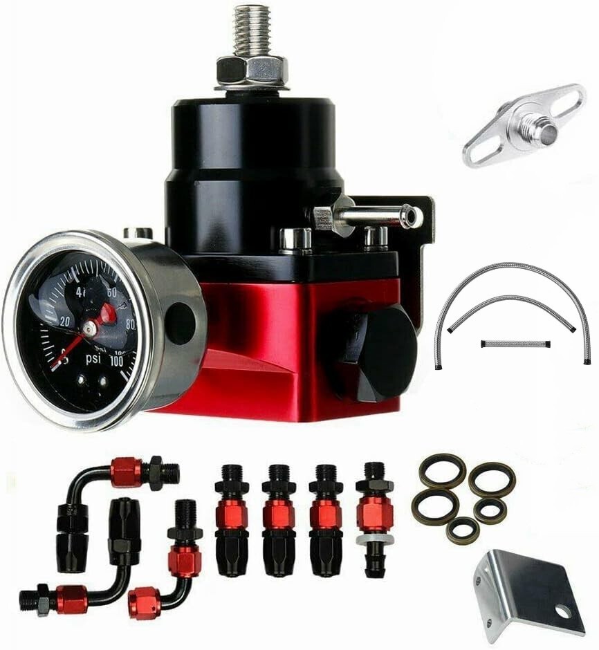 Adjustable Universal 6AN Carb Fuel Pressure Regulator EFI Bypass Return 0-100psi